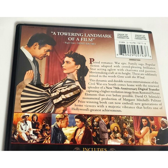 Gone With the Wind DVD 70th Anniversary 2-Disc Edition Classic Collector - Picture 7 of 9